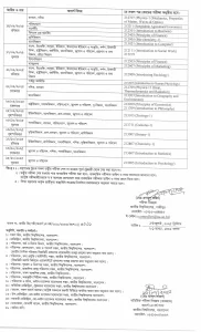 অনার্স ১ম বর্ষের পরীক্ষার রুটিন ২০২৫।