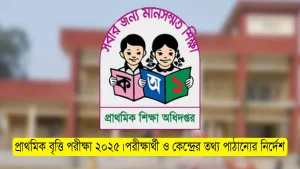 প্রাথমিক বৃত্তি পরীক্ষা ২০২৫। পরীক্ষার্থী ও কেন্দ্রের তথ্য পাঠানোর নির্দেশ