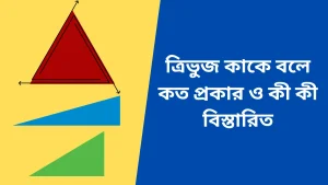 ত্রিভুজ কাকে বলে - কত প্রকার ও কী কী বিস্তারিত