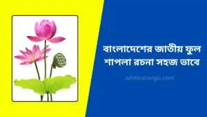 বাংলাদেশের জাতীয় ফুল শাপলা রচনা সহজ ভাবে