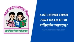 ১০ম গ্রেডের বেতন স্কেল ২০২৫ যা যা পরিবর্তন আসছে?